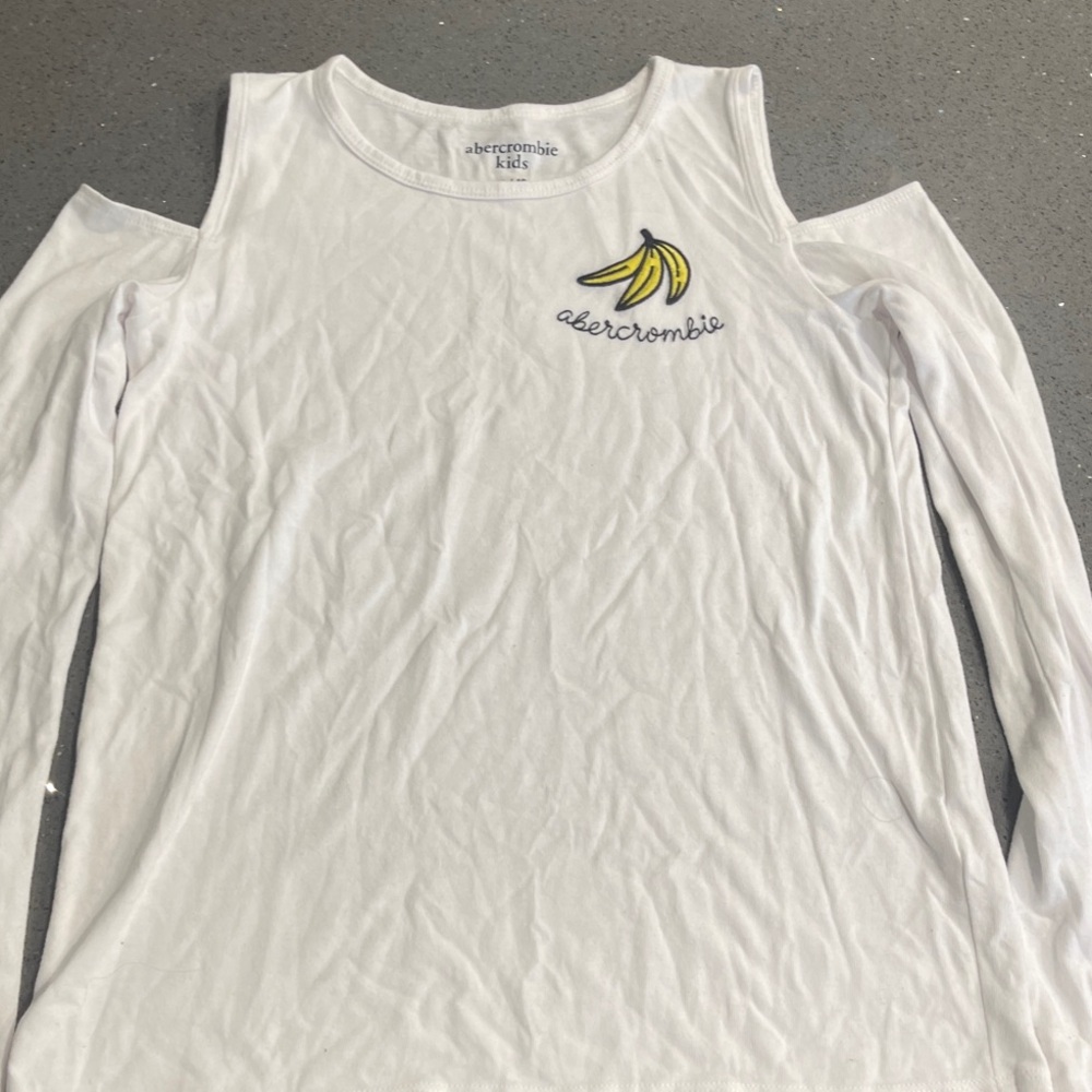 Abercrombie Kids White Top with Banana Embroidery